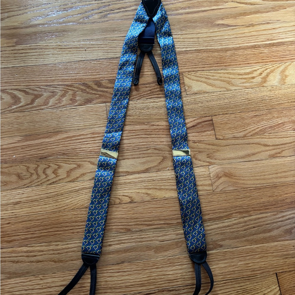 Burberry Blue and Gold Suspenders
